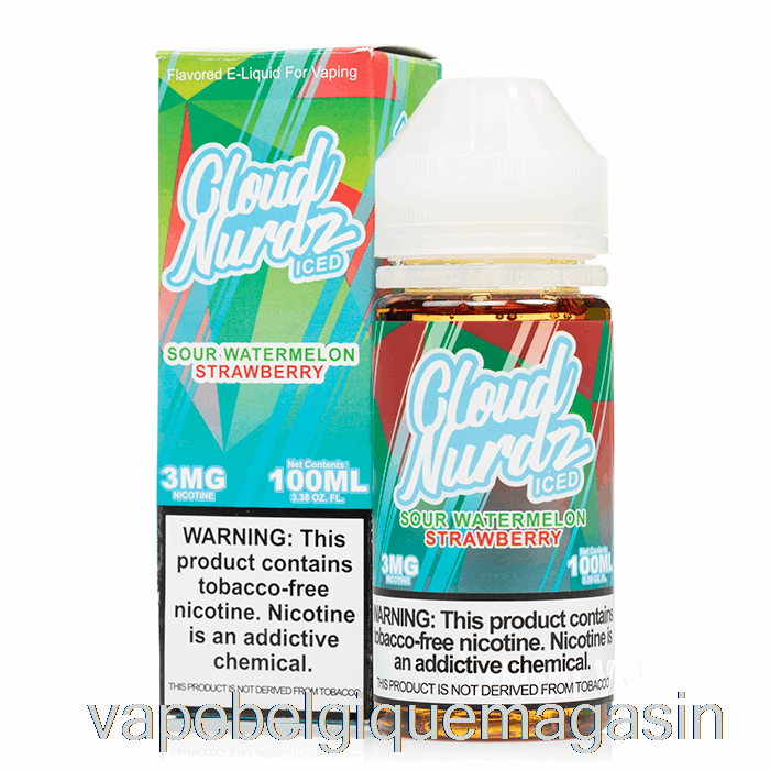 Vape Juice Glace Aigre Pastèque Fraise - Cloud Nurdz - 100ml 0mg